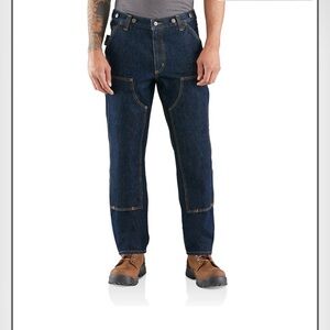 Carhartt Men's Relaxed Straight Rugged Flex Double-Front Denim Logger Size 34x32